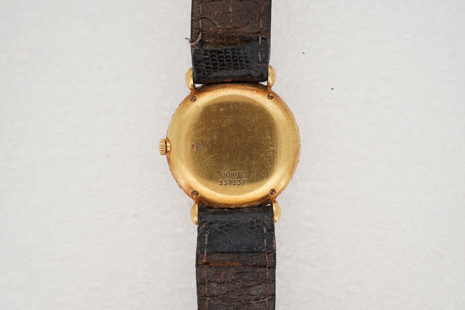 A lady's 18ct gold Piaget manual wind wrist watch